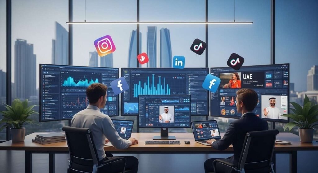 Social media agency Abu Dhabi analyzing campaign performance