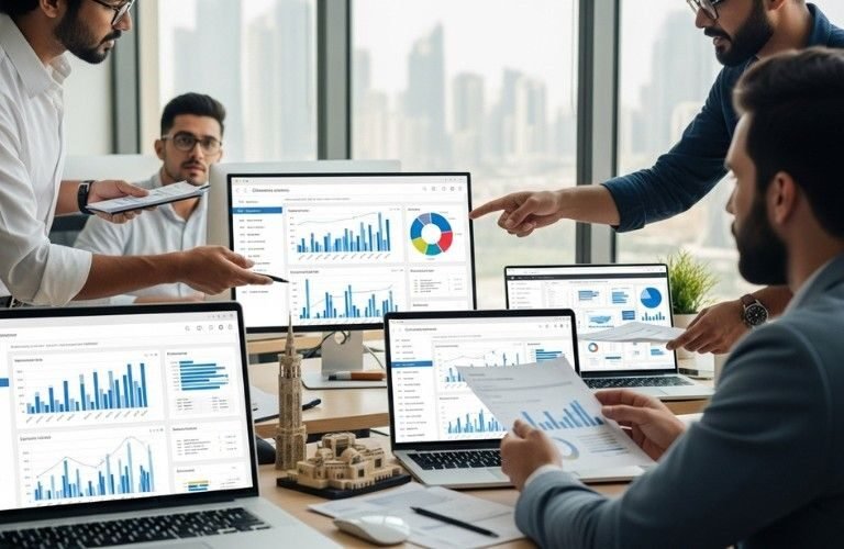 A modern online store dashboard showing ecommerce SEO in Sharjah strategies