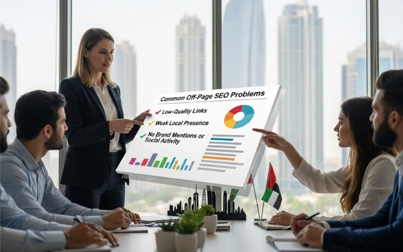 Graph showing SEO results Sharjah after backlinks and citations improvement
