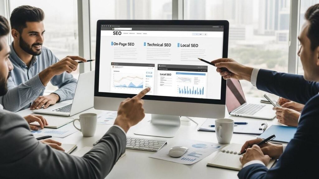 SEO company Ajman analyzing a website for higher search rankings