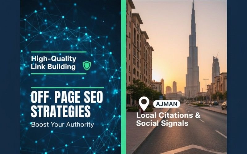 Local SEO citations for Ajman businesses as part of off-page SEO services