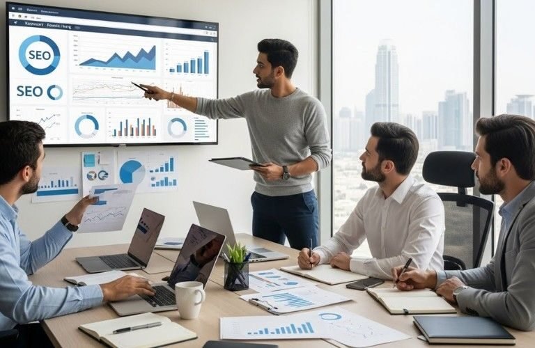 Professionals providing SEO services in Ajman to improve website rankings