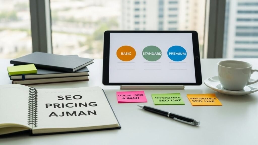 SEO professionals conducting a technical website audit in Ajman