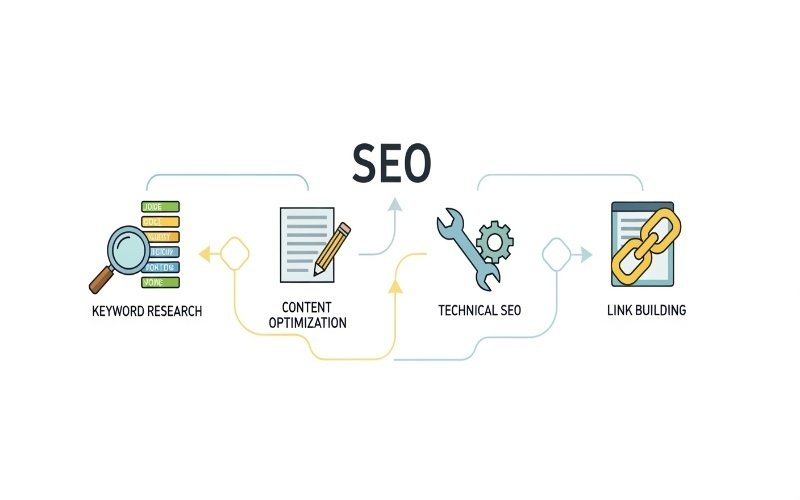 Blurred close-up of a person using a mobile device with interface overlay, representing digital strategy by Professional SEO Experts in Fujairah