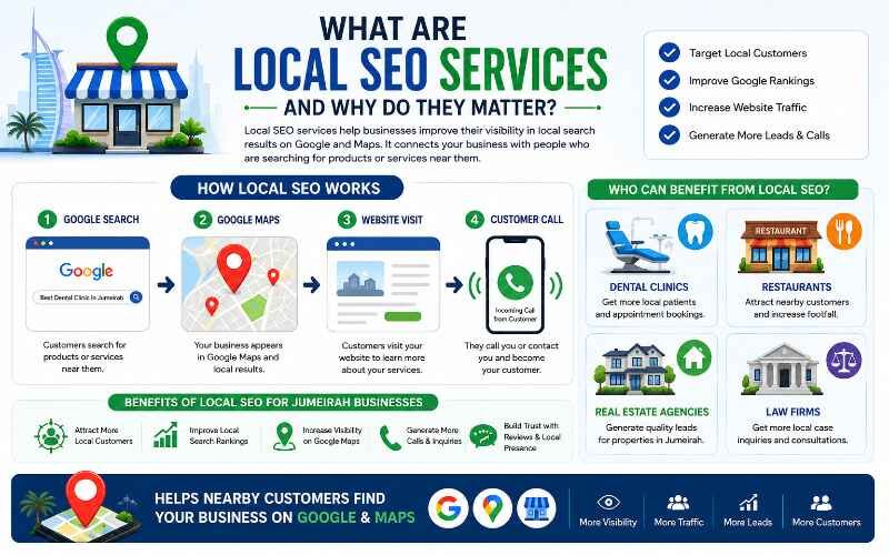 What are Local SEO Services in Jumeirah and how they help businesses improve Google rankings and local visibility.