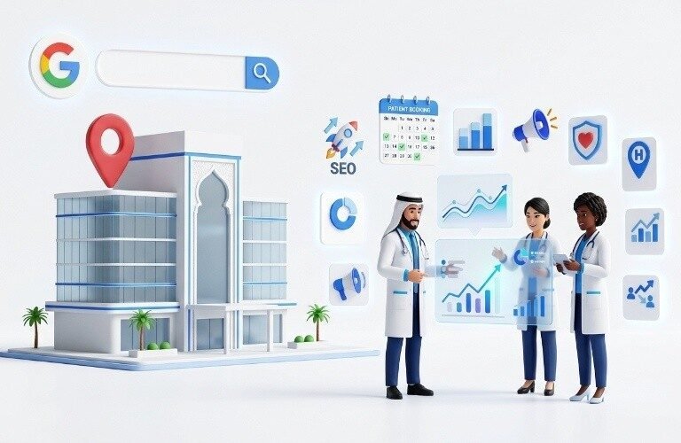 SEO for Hospitals Dubai to get more patients with healthcare SEO services and digital marketing solutions.