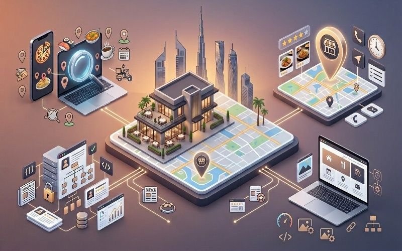 Restaurant SEO strategy in Dubai with local search and Google Maps