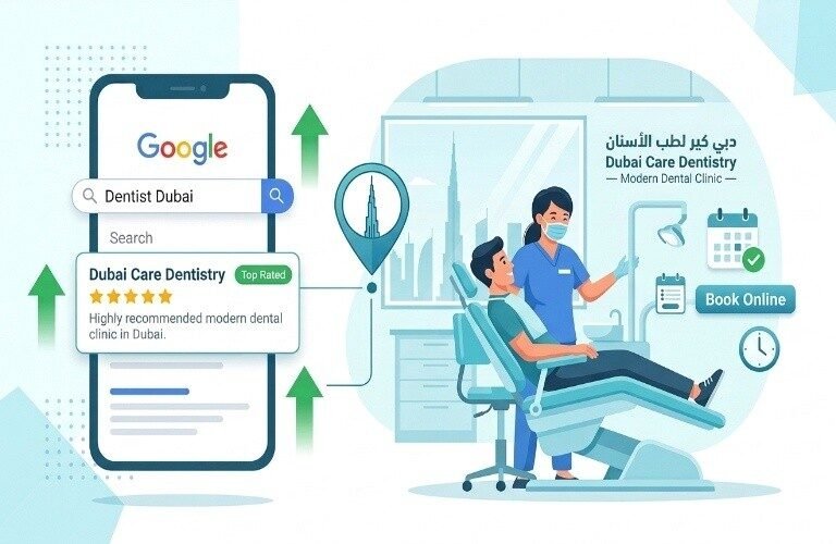 SEO for Dentists Dubai services helping dental clinics rank higher on Google and attract more patients.