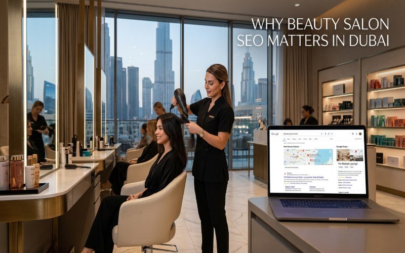 Beauty salon SEO in Dubai helping local customers find beauty services online