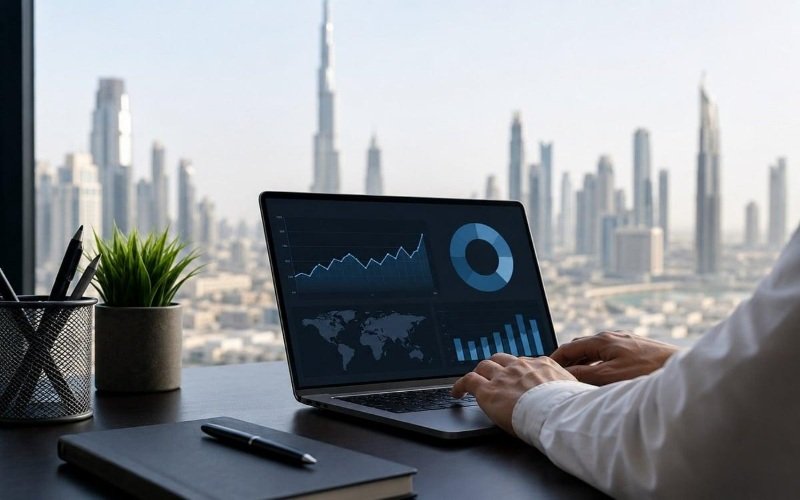 Technical SEO implementation dashboard showing website speed, crawling, and indexing checks in Dubai