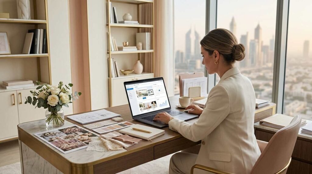 Wedding planner creating useful content and building online authority